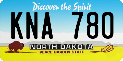 ND license plate KNA780