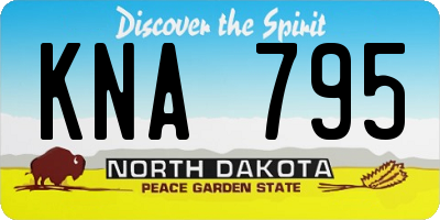 ND license plate KNA795