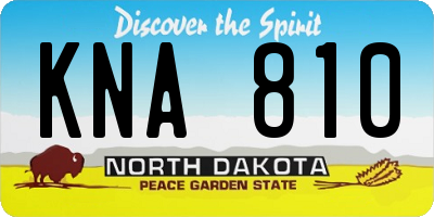ND license plate KNA810