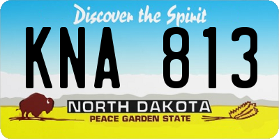 ND license plate KNA813