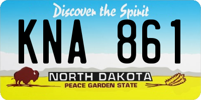ND license plate KNA861