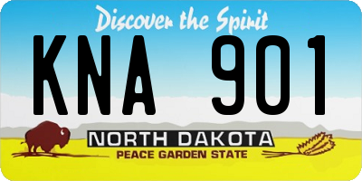 ND license plate KNA901