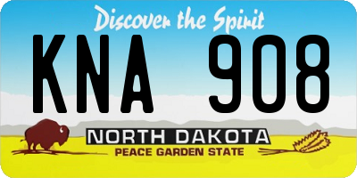 ND license plate KNA908