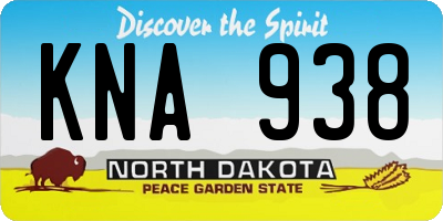 ND license plate KNA938