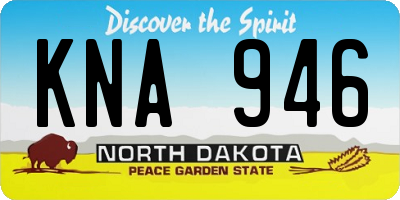 ND license plate KNA946