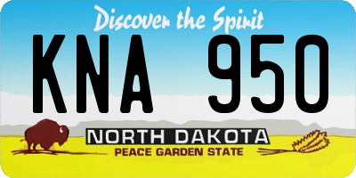 ND license plate KNA950
