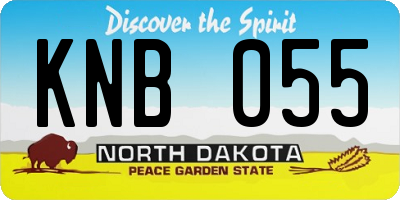 ND license plate KNB055