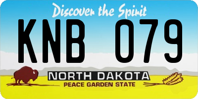 ND license plate KNB079