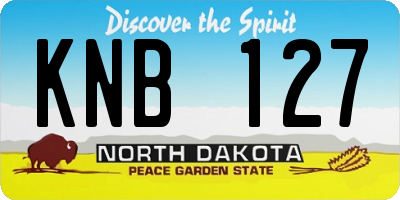 ND license plate KNB127