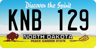 ND license plate KNB129