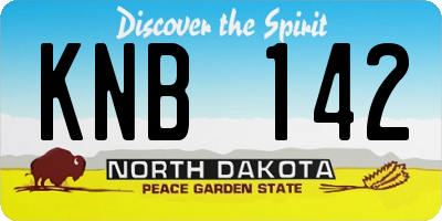 ND license plate KNB142