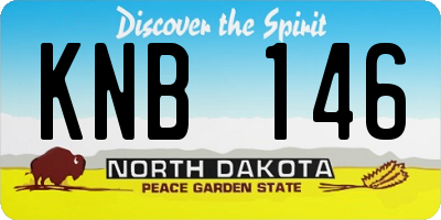 ND license plate KNB146