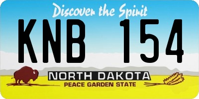ND license plate KNB154