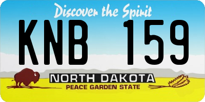 ND license plate KNB159