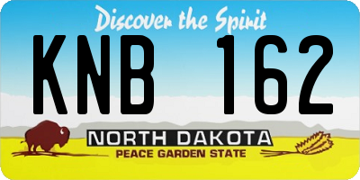 ND license plate KNB162