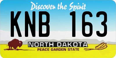 ND license plate KNB163