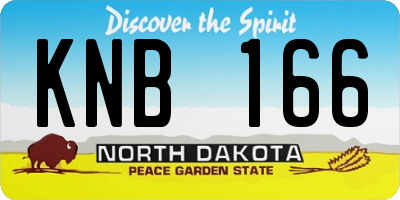 ND license plate KNB166