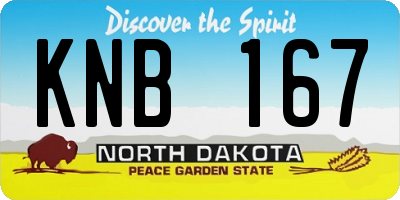 ND license plate KNB167