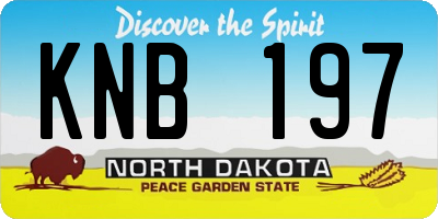 ND license plate KNB197