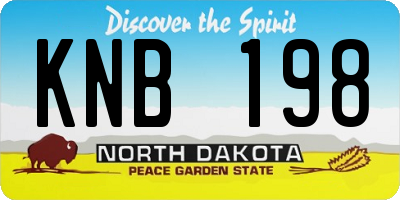 ND license plate KNB198