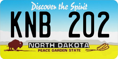 ND license plate KNB202