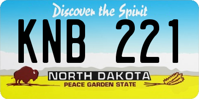 ND license plate KNB221