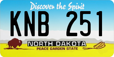 ND license plate KNB251