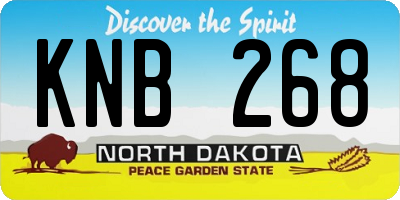 ND license plate KNB268