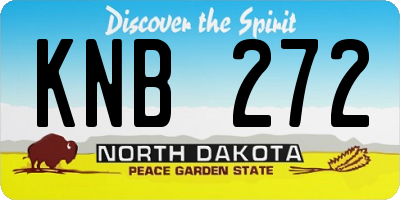 ND license plate KNB272