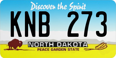 ND license plate KNB273