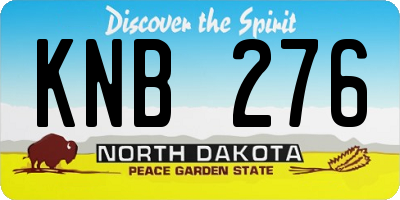 ND license plate KNB276