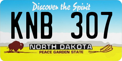 ND license plate KNB307
