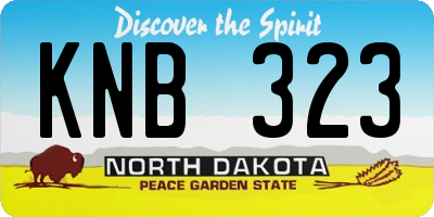 ND license plate KNB323
