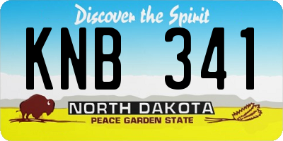 ND license plate KNB341