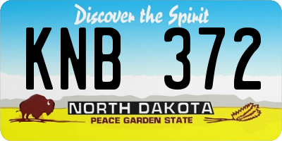 ND license plate KNB372