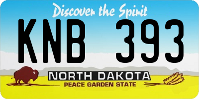 ND license plate KNB393