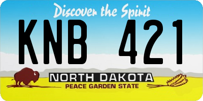 ND license plate KNB421
