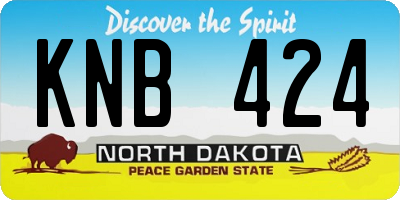 ND license plate KNB424