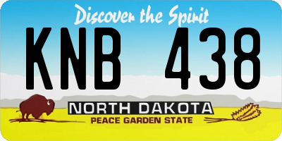 ND license plate KNB438
