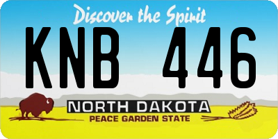 ND license plate KNB446
