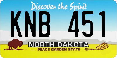 ND license plate KNB451