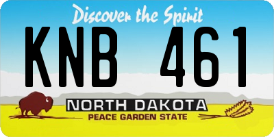 ND license plate KNB461