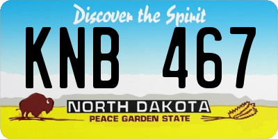 ND license plate KNB467