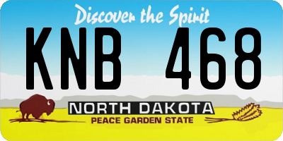 ND license plate KNB468
