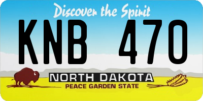 ND license plate KNB470