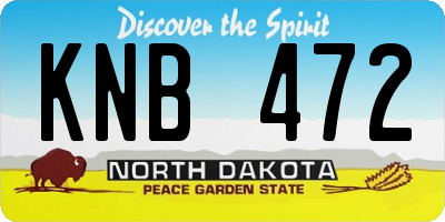 ND license plate KNB472