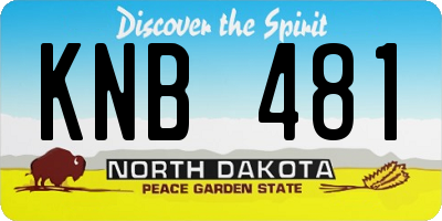 ND license plate KNB481