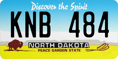 ND license plate KNB484