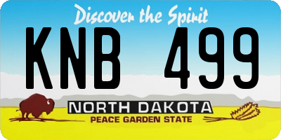 ND license plate KNB499