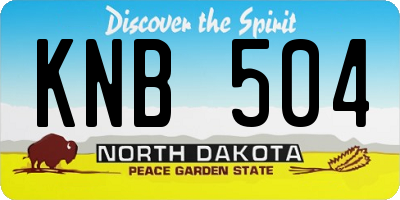 ND license plate KNB504